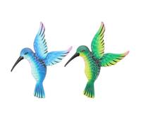 SILENRADAWN Décoration Murale en Fer 2pcs de Petit Oiseau, Suspendue et Amovible, pour Balcon ou Cabinet, Ornement Artistique et Délicat
