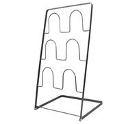 SILENRADAWN Étagère à Pantoufles en Fer Noir Multi-Niveaux Structure Rotative et Design Gain de Place pour Rangement Pratique à L'intérieur