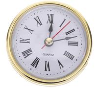 SILENRADAWN Insert de Remplacement pour Horloge Ronde en Plastique avec Mouvement D'horlogerie à Chiffres Romains, Surface Lisse et Précision Horaire, Style Rétro pour Horloges Artisanales