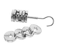 SILENRADAWN Kit de Poids à Fentes de Laboratoire 100 G en Acier Chromé, 9 Haltères de 10 G et 1 Crochet de 10 G, Poids Métalliques Précis pour Expériences Scientifiques et Étalonnage