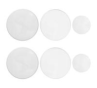 SILENRADAWN Lentilles en Verre Double Convexe 6 Pièces 3cm à 5cm Diamètre et Démonstration des Principes Optiques pour Expériences Scientifiques en Laboratoire
