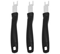 SILENRADAWN Lève-Plaque de Grille Métallique Multi-Usage en Acier Inoxydable Noir 3pcs sans Bavure, Outil Barbecue pour Usage à Domicile et Barbecue Extérieur