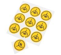 SILENRADAWN Lot de 10 Gommettes Électrostatiques Jaunes en Pvc Adhésif pour Équipements Électriques, Autocollants Légers Avertissement pour Espace de Travail Sécurisé
