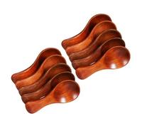 SILENRADAWN Lot de 10 Mini Cuillères en Bois pour Épices Design Compact et Charme Rustique, Voyage Besoins D'assaisonnement Nomades