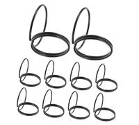 SILENRADAWN Lot de 10 Porte-Cartes de Table Mariage en Métal Noir, Porte-Message en Papier Pince Double Couche Ronde, Support pour Fiches Mémo et Photos, Décoration Romantique pour Événements