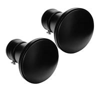 SILENRADAWN Lot de 2 Embouts de Tringle à Rideaux en Fer Noir Ø28mm, Finition Robuste et Décoration Élégante pour Fenêtres et Chambres