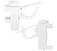 SILENRADAWN Lot de 2 Supports de Tringle à Rideaux Auto-adhésifs Réglables sans Perçage, Finition Blanche, Compatibles Surfaces Lisses, Installation sans Clou pour Fenêtres et Placards -