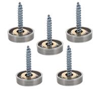 SILENRADAWN Lot de 20 Sets de Vis Décoratives 16 Mm en Acier Inoxydable 304 Brossé, Clous pour Panneaux Publicitaires et Miroirs Cache-vis, Fixation Robuste pour Décoration