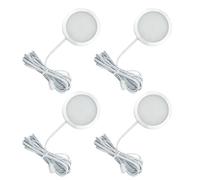 SILENRADAWN Lot de 4 Spots LED Encastrables 12v Blanc pour Éclairage Intérieur Caravane, Faible Consommation, Matériau Acrylique et Alliage D'aluminium, pour Placards et Décoration Maison
