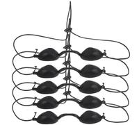 SILENRADAWN Lot de 5 Cache-œil Laser Noirs Bandeau Ajustable, Protection Oculaire LED Infrarouge pour Soins du Visage, Masque Anti-uv pour Usage Maison et Salon de Beauté