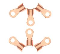 SILENRADAWN Lot de 6 Cosses à Sertir en Cuivre Œillet Ouvert, Bornes de Câble Annulaire pour Circuits Domestiques et Équipements Industriels, Conductivité et Design Sécurisé