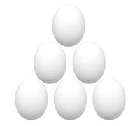 SILENRADAWN Lot de 6 Œufs en Mousse Blancs pour Tours de Magie Apparence Réaliste, Accessoires pour Spectacles Comiques et Illusions sur Scène, pour Débutants et Magiciens