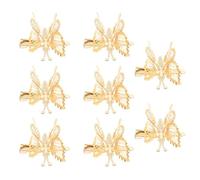 SILENRADAWN Lot de 8 Barrettes Papillon 3d en Alliage de Zinc Effet Vibrant, Accessoires Cheveux pour Femmes, Facile à Porter, pour Fêtes et Voyages