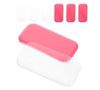 SILENRADAWN Lot de 8 Patchs en Silicone Réutilisables pour Extensions de Cils Coussinets Frontaux Épais Transparent et Rose Accessoires Professionnels pour Isolation et Protection Lors Pose
