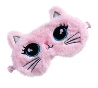 SILENRADAWN Masque de Sommeil en Peluche Rose pour Garçon et Filles, Forme Chat, Confortable à Porter, Sieste en Transport la Maison
