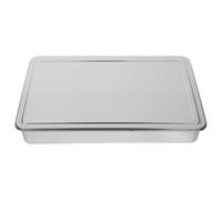 SILENRADAWN Moule à Pâtisserie Rectangulaire 43x28x6 Cm en Acier Inoxydable avec Couvercle Hermétique, Plat à Four Polyvalent pour Gâteaux, Brownies et Conservation des Aliments, Usage