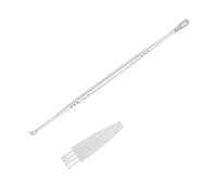 SILENRADAWN Nettoyant Fonction de Massage Conduit Auditif en Acier Inoxydable Argenté pour Oreilles Outil à Cérumen Rond pour Usage Quotidien et Voyage