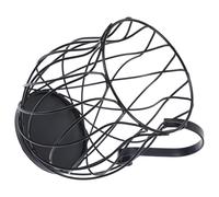 SILENRADAWN Panier de Rangement pour Café en Fer Noir Stable Design Oreilles de Chat, Support Pratique et Ouvert pour Bureau Cuisine à Domicile