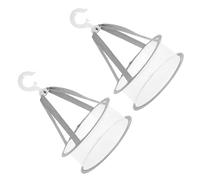 SILENRADAWN Panier de Séchage Pliable en Maille Ventilée pour Pinceaux de Maquillage et Jouets, Lot de 2, Accessoire Pratique pour Voyage en Tissu Blanc