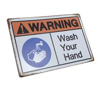 SILENRADAWN Panneau de Sécurité Lavage des Mains Autocollant Vinyle Visible pour Toilettes et Espaces Publics Avertissement Hygiène