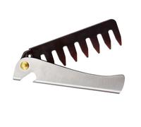SILENRADAWN Peigne Pliable Protège Cheveux des Nœuds et Stimule la Circulation Sanguine pour Hommes en Acier Inoxydable PC pour Coiffure Vintage