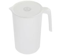 SILENRADAWN Pichet à Boissons en Plastique Beige 2,5 L avec Poignée et Couvercle Amovible, Bouilloire à Eau Froide et Jus, Grosse Ouverture pour Remplissage Facile, pour Réutilisable