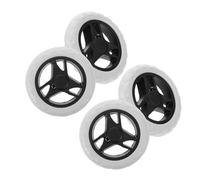 SILENRADAWN Pièces de Roues pour Chariots de Courses en Plastique 4pcs, Remplacement Robuste pour Petits Chariots, Facile à Transporter, pour Transporter des Bagages et Objets Ménagers
