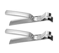 SILENRADAWN Pince à Plat Chaud en Acier Inoxydable 2pcs Design Anti-brûlure, Facile à Nettoyer, Cuisine Domestique et Restaurants