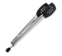 SILENRADAWN Pince à Viande Sécurisée pour Fruits et Légumes en Acier Inoxydable et Silicone Argenté Résistante à L'usure pour Barbecue pour Bbq