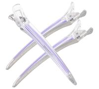 SILENRADAWN Pinces à Cheveux sans Trace Lot de 3 en Plastique Acrylique Transparentes Antidérapantes pour Coiffure et Séparation des Cheveux Femme