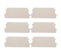 SILENRADAWN Plaques de Mica Résistantes à Haute Température Accessoire de Réparation Pratique 6pcs Couverture de Guide D'ondes en Résine Argentée pour Four à Micro-ondes