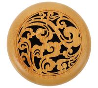 SILENRADAWN Porte-Parfum Simple et Élégant Décoratif Rond Motifs Classiques en Bambou Collecteur de Suie Support Parfum pour Décoration de Bureau et Maison