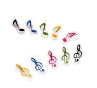SILENRADAWN Porte-partitions pour Piano en Plastique Abs, Lot de 10 Pièces, Accessoires Solides pour Musiciens et Amateurs de Musique, pour Maintenir les Notes de Musique en Place