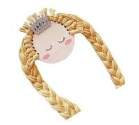 SILENRADAWN Présentoir de Coiffures Suspendu en Bois et Tissu Khaki pour Organiser les Accessoires Cheveux, Léger Fêtes ou Mariage