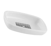 SILENRADAWN Râpe à Ail et Gingembre en Acier Inoxydable Corps en Plastique Blanc, Accessoire Pratique Cuisine, pour Râper Ail et Fruits