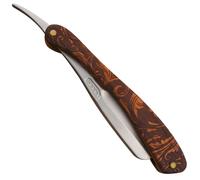 SILENRADAWN Rasoir Barber en Acier Inoxydable Porte-lames Pliable, Design Sûr et Vintage pour Usage Personnel et Commercial, Lame Marron Classique