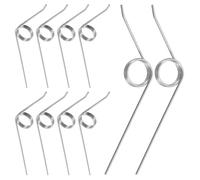 SILENRADAWN Ressorts de Petits et Robustes en Acier Inoxydable 10pcs Argentés Accessoires Fiables pour Couvercle de Poubelle, pour Bricolage et Réparation