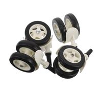 SILENRADAWN Roues de Remplacement Silencieuses pour Walker Construction 4pcs en Plastique Pu, Roulettes Pivotantes pour Sols en Bois et Tapis