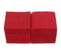 SILENRADAWN Serviettes de Cocktail Rouges en Papier Doux et Léger, Lot de 150 Pièces, Élégantes pour Événements Spéciaux et Restaurants Occidentaux