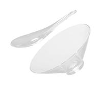 SILENRADAWN Set Matcha Japonais Verre avec Bol et Cuillère Bol à Matcha Transparent et Robuste Surface Lisse Facile à Nettoyer Ensemble Vaisselle Complet pour Infusion de Feuilles Vertes et