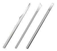 SILENRADAWN Set Professionnel de 3 Couteaux de Pédicure en Acier Inoxydable Argenté pour Exfolier la Peau Rugueuse et Soigner les Ongles Incarnés