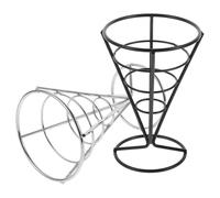 SILENRADAWN Support à Frites en Fer 2pcs pour Présentation de Snacks en Cône, Panier Décoratif et Fonctionnel pour Maison et Fête, Style Créatif et Chic