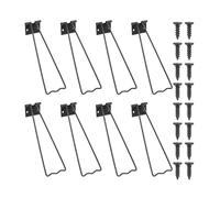 SILENRADAWN Support Arrière en Fer Noir Grand Format pour Cadres Photo - Lot de 8 Set de Supports 16 Vis - Fixation Stable pour Chevalet DIY - pour Décoration Intérieure et Présentation
