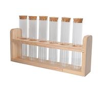 SILENRADAWN Support Tube Essai de Cuisine Multifonction pour Café Thé et Épices Présentoir Décoratif et Rangement Pratique pour Tubes Essai Verre Stockage Organisé des Grains et Condiments