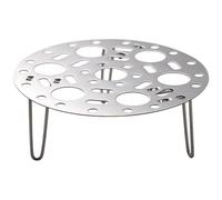 SILENRADAWN Support Vapeur Rond en Acier Inoxydable Léger 7 Trous, Panier Vapeur Cuisine Empilable pour Légumes et Crabes, Préserve la Nutrition