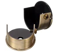SILENRADAWN Supports Muraux pour Tringle à Rideaux 28 Mm, 2 Pièces en Métal Finition Cuivre Ancien, Support Robuste pour Penderie et Cantonnière, Fixation Murale pour Chambre, Salon, Salle