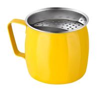 SILENRADAWN Tasse à Thé à Filtre en Acier Inoxydable Jaune Solide Anse, Design Moderne Simple, pour Bureau et Infuser Divers Thés