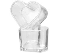 SILENRADAWN Tasses à Café Design Chic et Simple en Verre Transparent Forme Cœur Lot de 2 280ml pour Boissons Chaudes et Froides, pour Cafés et Brasseries