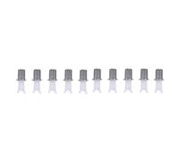SILENRADAWN Têtes de Rechange Tondeuse à Poils de Nez Portable pour 10pcs Coupe sans Lame en Acier et Capuchon en Plastique Blanc