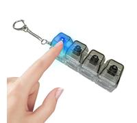 Silent Backpack Charm, Keyboard Fidget Toy with Light, Stress Relief Accessory, Fun Collectible for Kids Teens Adults Programmers College Students, Study Work Travel Home Office